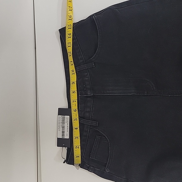 NWT MOMOKROM Corset Lace Up Distressed Straight Leg Black JEANS - Picture 7 of 10